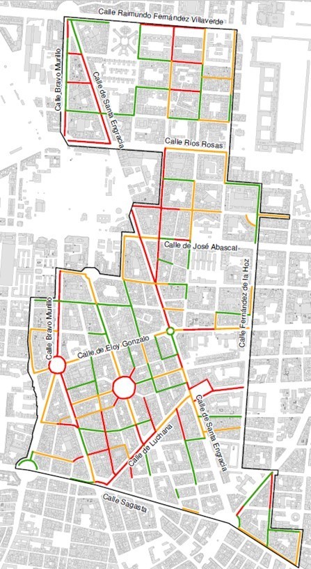 Hostelería Madrid presenta alegaciones contra el proyecto inicial de ZPAE de Ríos Rosas Trafalgar - La Viña